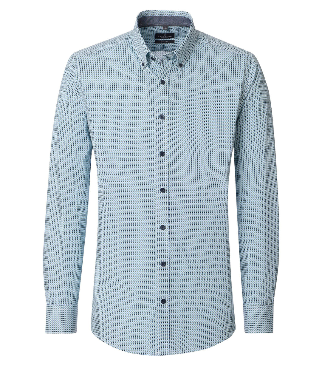 CASA MODA – Casual Fit – Printed Poplin Shirt
