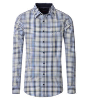 Casa Moda – Casual Fit – Checked Long Sleeve Oxford Shirt