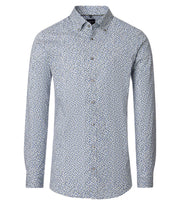 Venti – Body Fit – Printed Cotton Stretch Business Shirt