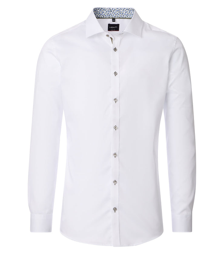 Venti – Body Fit – White – Twill Business Shirt