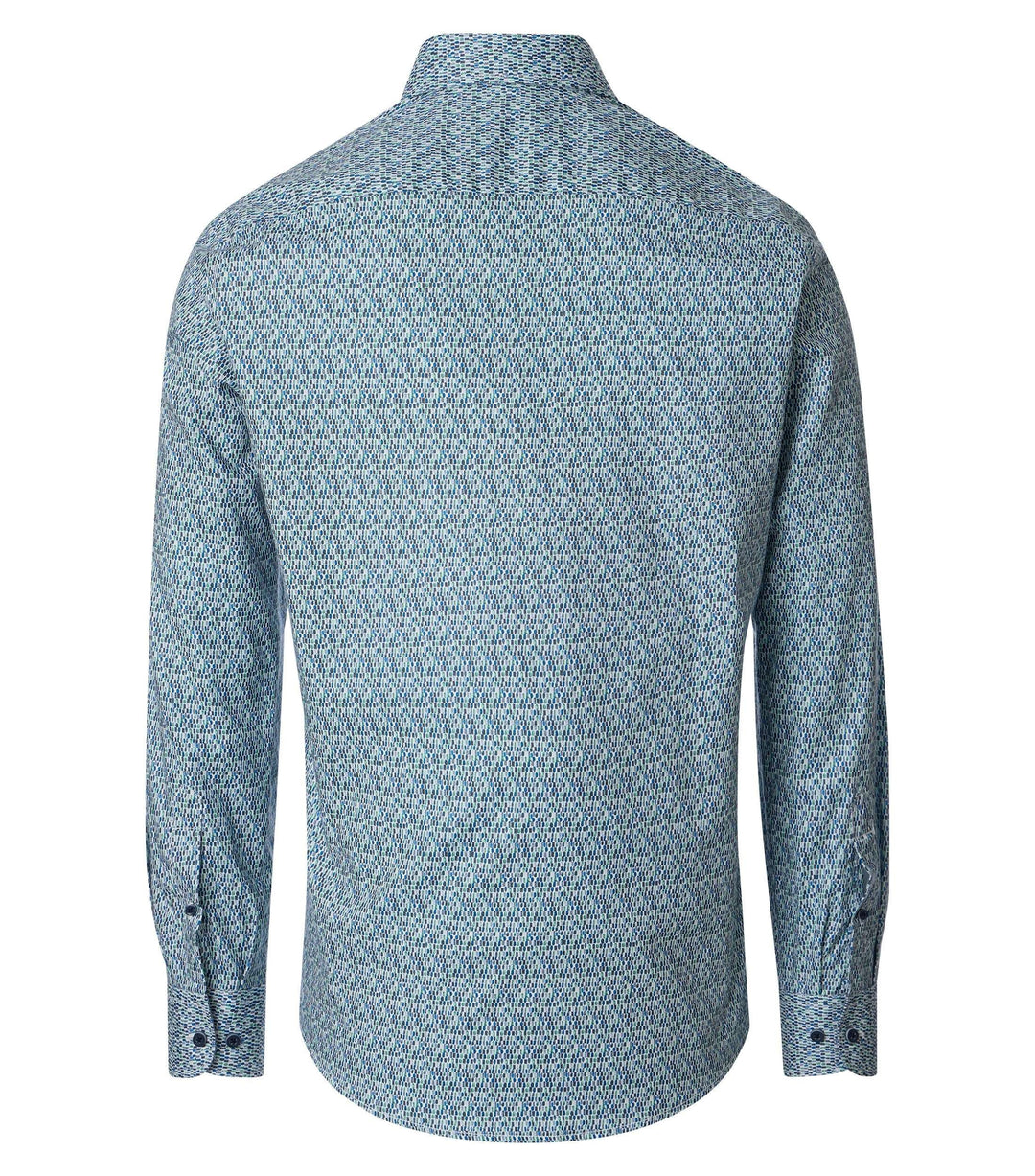 Casa Moda – Blue - Pattern Long Sleeve Shirt