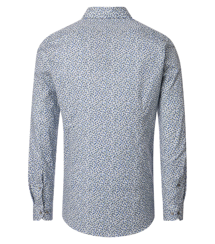 Venti – Body Fit – Printed Cotton Stretch Business Shirt