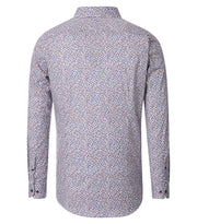 Venti – Body Fit – Brown – Printed Business Shirt