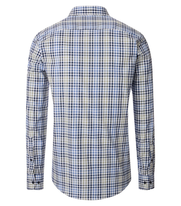 Casa Moda – Casual Fit – Checked Long Sleeve Oxford Shirt