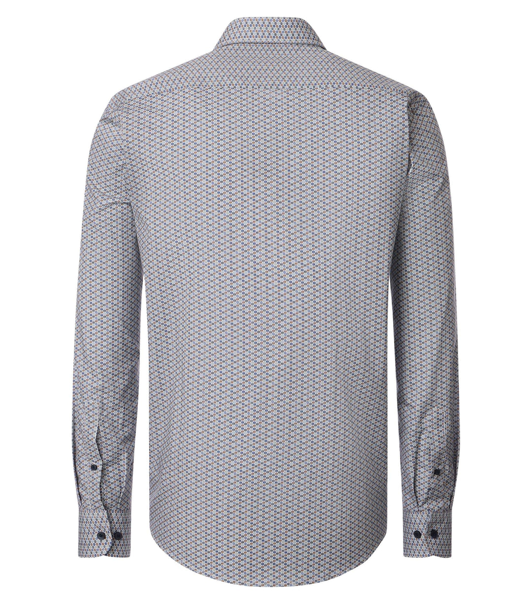 Casa Moda – Casual Fit – Green Milieu Print – Cotton Poplin Shirt