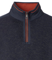 Casa Moda – Troyer – Regular Fit – Sky Captain (Navy) – Half-Zip Cotton Knit Sweater