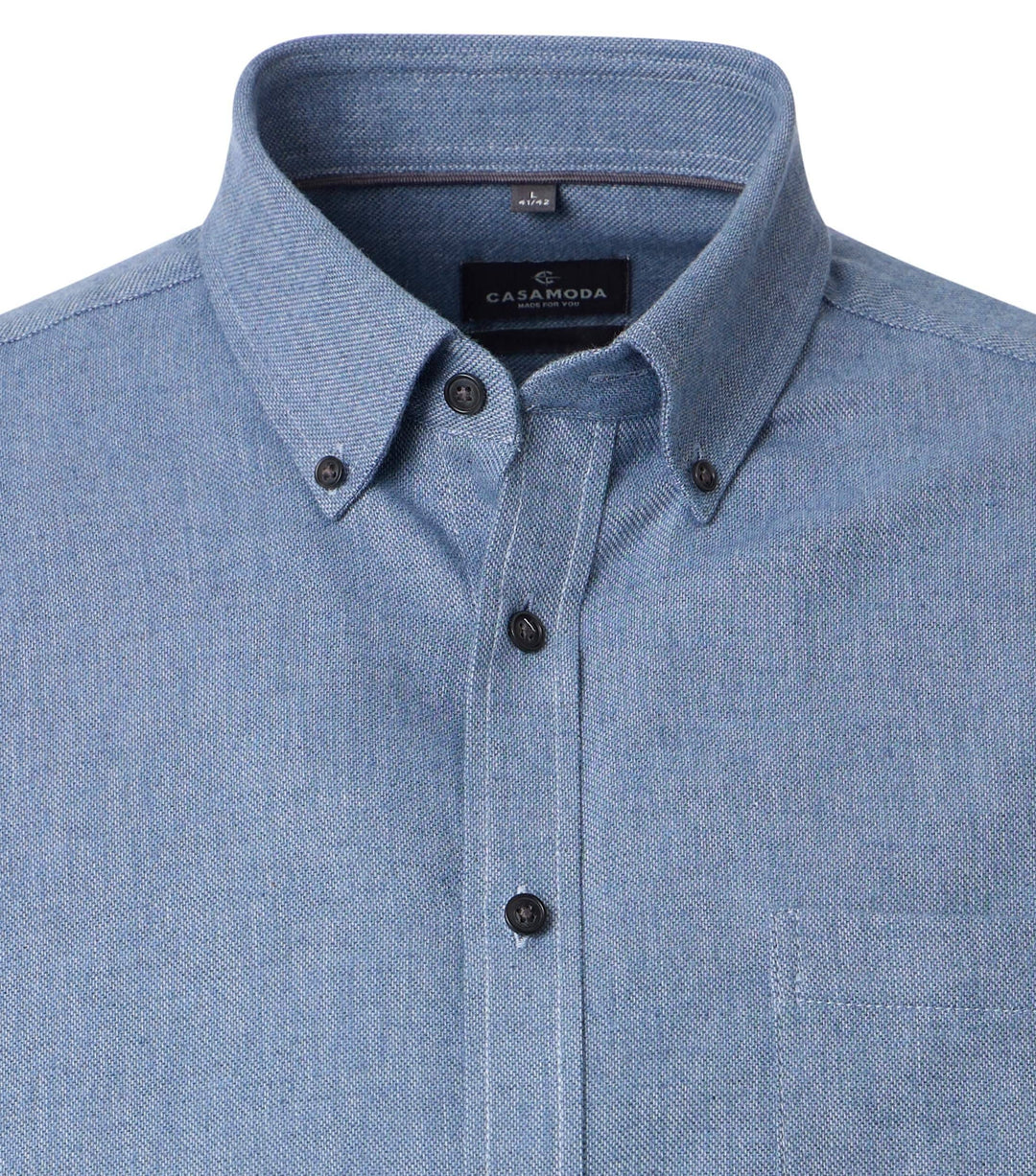 Casa Moda – Green - Plain Long Sleeve Shirt