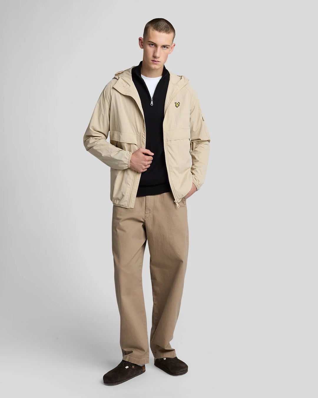 Cotton Merino Quarter Zip Jumper