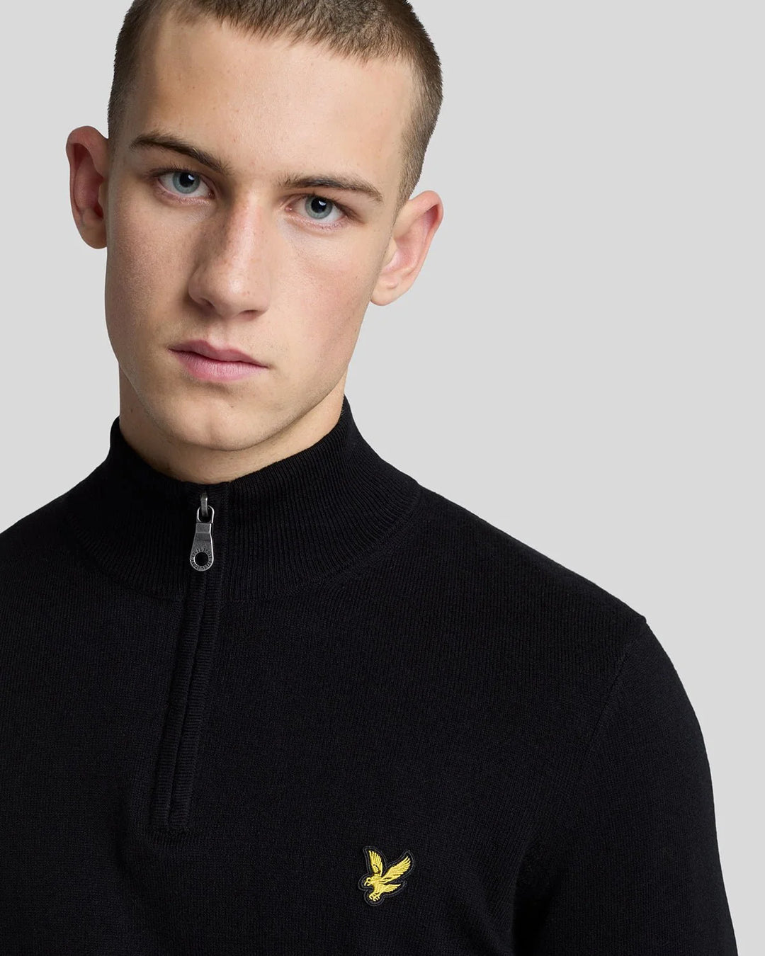 Cotton Merino Quarter Zip Jumper