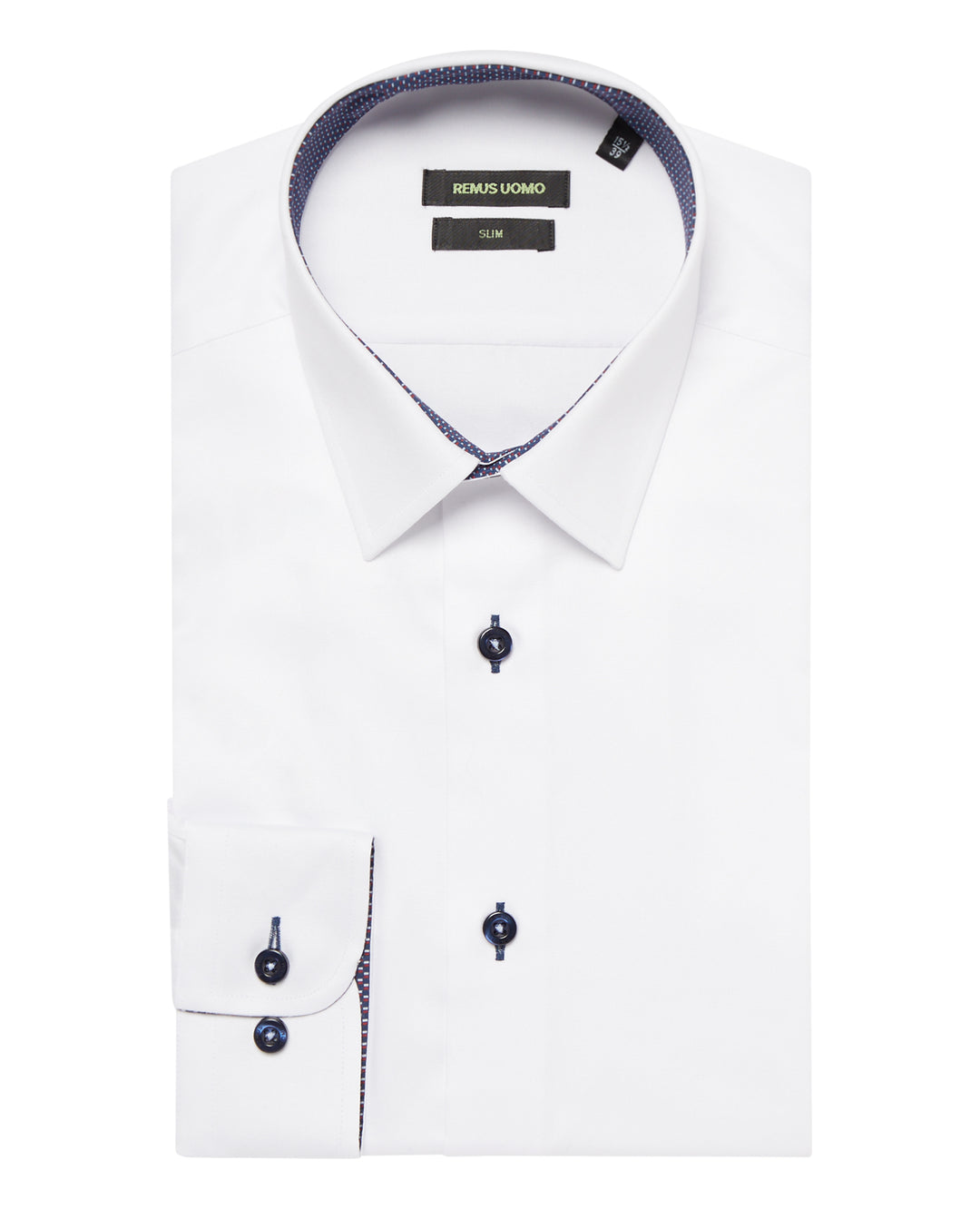 Remus Uomo White Rome Long Sleeve Formal Shirt