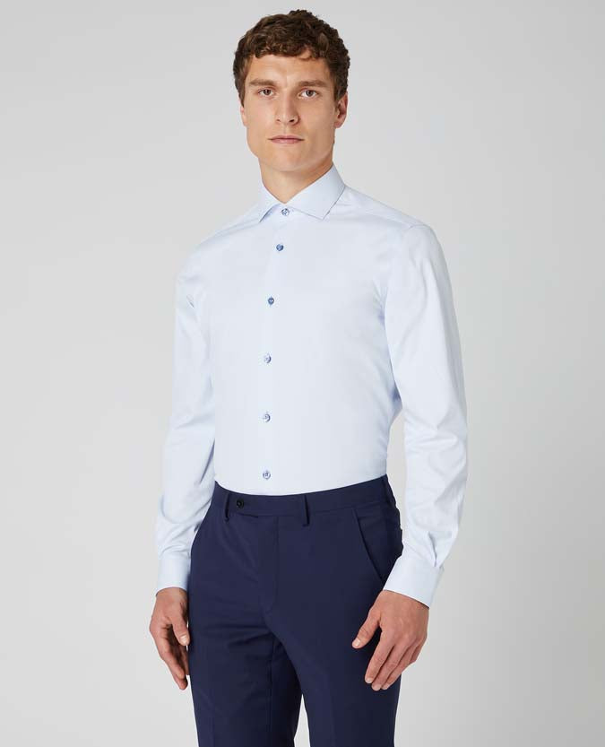 Remus Uomo – Tapered Fit – White/Navy/Pink/Black/Blue – Rome Long Sleeve Formal Shirt