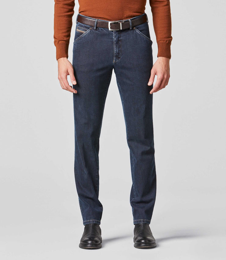 Meyer Trousers Dark Blue / Camel