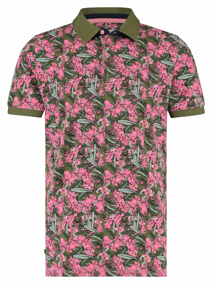 A Fish Named Fred All Over Oleander Polo Shirt