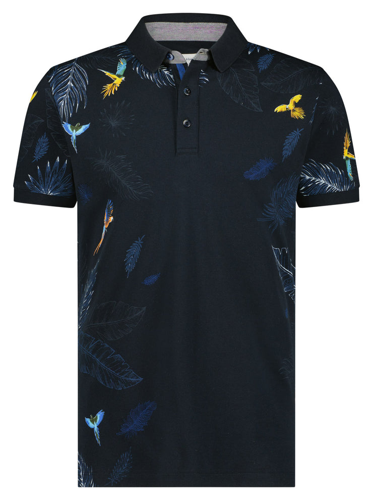 A Fish Named Fred Leaf Embroidery Polo Shirt