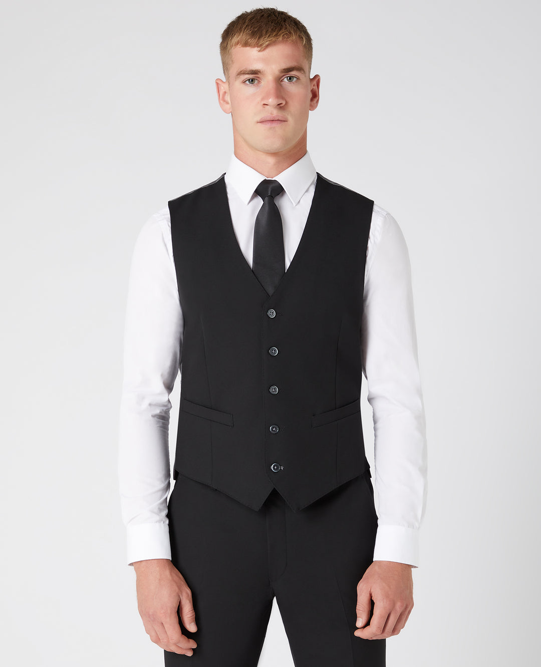 Remus Uomo – Tapered Fit – Palucci - Black - Mix &amp; Match Waistcoat