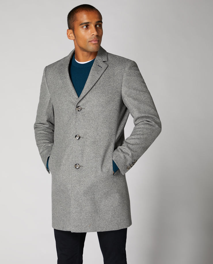 Remus Uomo Overcoat Light Grey