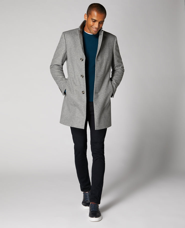 Remus Uomo Overcoat Light Grey