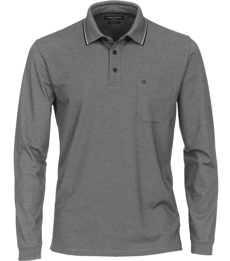 Casa Moda Long Sleeve Polo Shirt