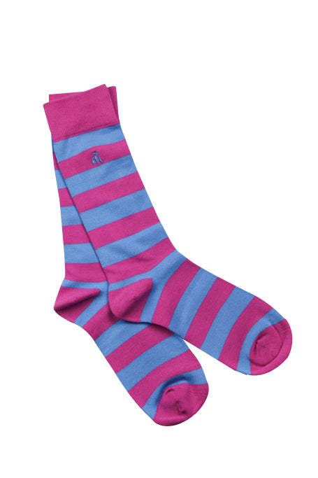 Swole Panda Striped Bamboo Socks