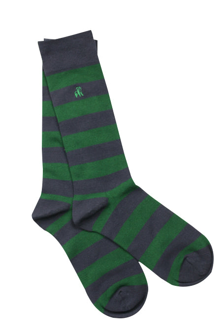 Swole Panda Striped Bamboo Socks
