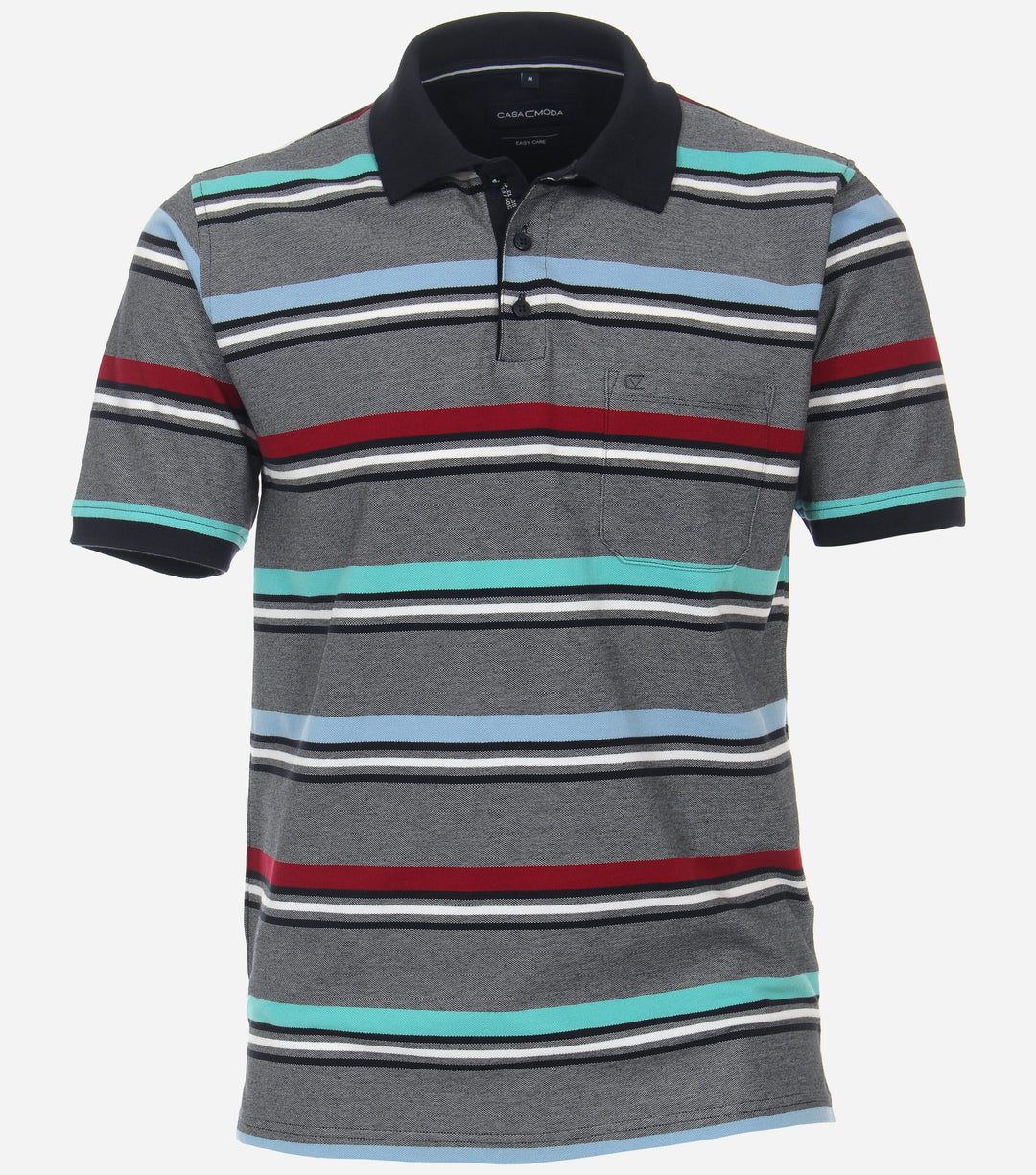 Casa Moda Patterned Polo Shirt