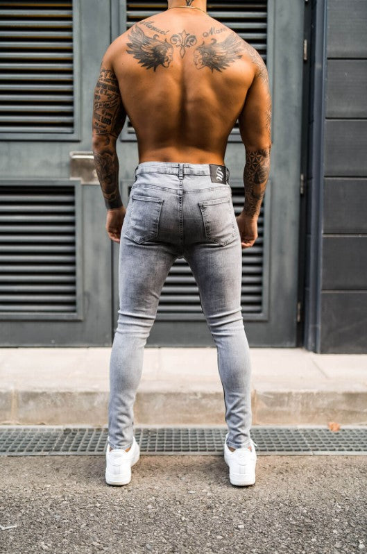 Sinners Attire Non Rip Jeans Acid Grey