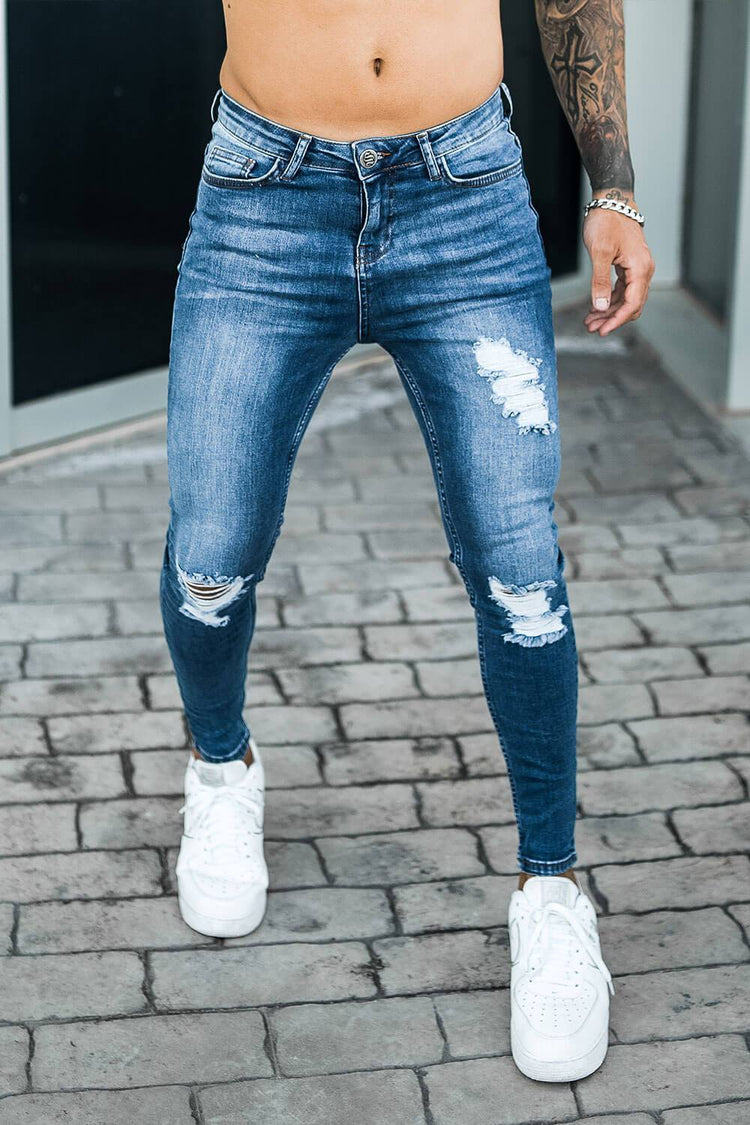 予約]ベルトアシンメトリーダメージデニム/ ライトブルー – Lumier シナーズアタイア ダメージデニム